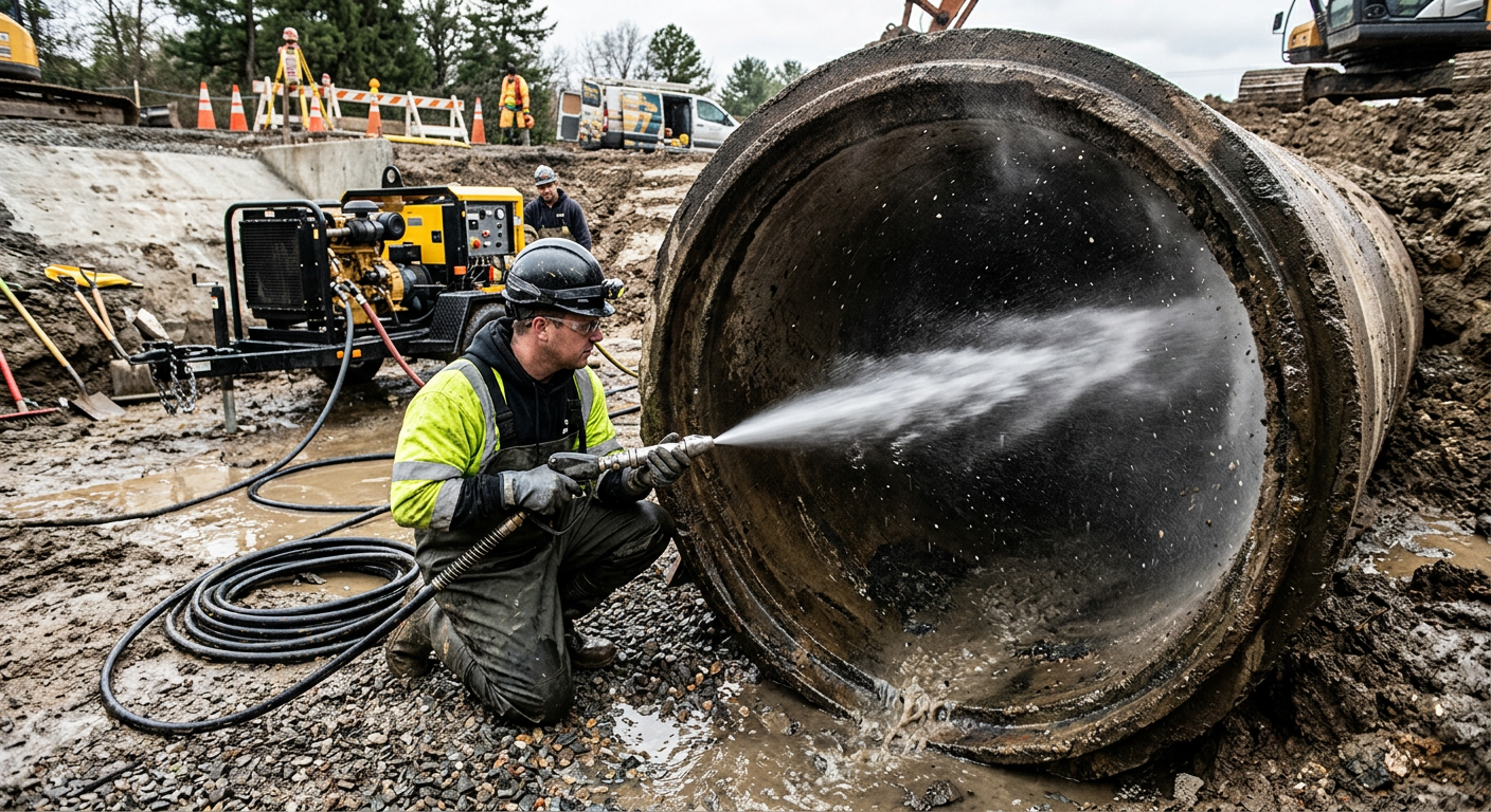Hydrocurage haute pression pour débouchage de canalisation à Villeurbanne